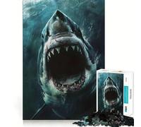 Puzzle de 1000 pièces Attaque de Requin pour Adolescents, Jeu de logique, léger et Relaxant, découpe précise, Cadeau Classique 50x75cm