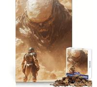 Puzzle de 1000 pièces Attaque du Monstre des sables pour Adolescents, Jeu de logique Stimulant, Divertissement d'intérieur, Bords de qualité supérieure, Cadeau mémorable (50x75cm)