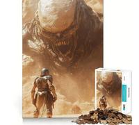 Puzzle de 1000 pièces Attaque du Monstre des sables pour Adolescents, Jeu de logique Stimulant, Divertissement d'intérieur, Bords de qualité supérieure, Cadeau mémorable (50x75cm)