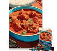 Puzzle de 1000 pièces au Poulet Tikka Masala et Riz pour Adolescents,Stimulant la dextérité mentale,apaisant et idéal pour Les Moments de détente (38x52cm) Un Cadeau de Noël Chaleureux et Original