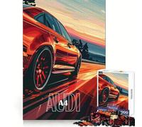 Puzzle de 1000 pièces Audi Rouge en Pleine Vitesse pour Adultes, Jeu de réflexion, renforcement des Liens familiaux, découpe de précision, Cadeau créatif (38x26cm)