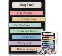 Puzzle de 1000 pièces Aujourd'hui Je Vais… Affirmations inspirantes, activité de Loisirs relaxante, découpe de précision, Bords Lisses, Jouet de Jeu, Dimensions:50x75cm