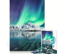 Puzzle de 1000 pièces Aurores boréales (50x75cm) Idéal pour Les Adolescents, stimule la réflexion, Offre Un Cadeau mémorable et des Moments de Joie en Famille