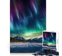 Puzzle de 1000 pièces Aurores boréales et Montagnes pour Adolescents, idéal pour renforcer Les Souvenirs et favoriser des Moments de Paix Un Cadeau Classique et de qualité (38x52cm)