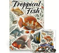 Puzzle de 1000 pièces avec Affiche de Poissons tropicaux, idéal pour Les Adolescents Pratique de la logique, Plaisir Facile, Bords Nets, Cadeau Symbolique (50x75cm)