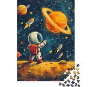 Puzzle de 1000 pièces avec astronautes de dessin animé pour adultes, cadeau d'Halloween, puzzles pour adultes, décorations et cadeaux uniques pour la maison, 1000 pièces (75x50 cm)
