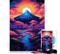 Puzzle de 1000 pièces avec beau paysage japonais découpé avec précision jeu de logique jeu de relaxation (38 x 26 cm)