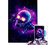 Puzzle de 1000 pièces avec Casque Audio et tête de Mort néon Jeu éducatif et Amusant à Faire à la Maison idéal pour Les Enfants de 14 Ans et Plus (50x75cm)