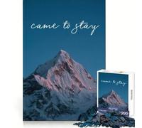 Puzzle de 1000 pièces avec Citation sur Les Sommets de Montagne, pour Adultes, Jeu de logique Solide et apaisant, Bords Nets, Cadeau Artistique (38x52cm)