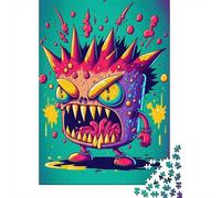 Puzzle de 1000 pièces avec créatures maléfiques de graffiti pour adultes, puzzles en bois pour adultes, adolescents, hommes et femmes, cadeau de 1000 pièces (75 x 50 cm)
