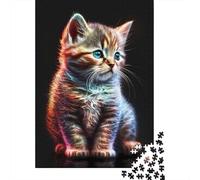 Puzzle de 1000 pièces avec de jolis chatons cosmiques pour adultes et adolescents, jeux éducatifs pour la maison, jouets de bricolage, cadeaux de Noël, 1000 pièces (75 x 50 cm)