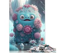 Puzzle de 1000 pièces avec de jolis monstres pour adultes, cadeau d'Halloween, puzzle en bois pour adultes, 1000 pièces (75 x 50 cm)