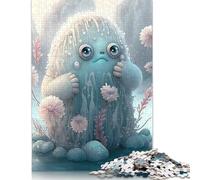 Puzzle de 1000 pièces avec de jolis monstres pour adultes, cadeau d'Halloween, puzzles pour adultes, décorations et cadeaux uniques pour la maison, 1000 pièces (75 x 50 cm)