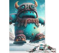 Puzzle de 1000 pièces avec de jolis monstres pour adultes et adolescents, puzzles en papier, cadeaux pour la veille de Noël, 1000 pièces (38x26 cm)