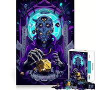 Puzzle de 1000 pièces avec Figurine Mystique et dés, idéal pour Adultes et Adolescents Jeu de logique Clair et Relaxant Découpe Parfaite pour Les vœux du Père Noël (38x26cm)