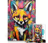 Puzzle de 1000 pièces avec graffiti de Banksy, Slum Fox Slum Fox, jeu de logique délicat, jeu confortable, 38 x 52 cm
