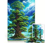 Puzzle de 1000 pièces avec grand arbre et nuage bleu - Un jeu créatif et délicat pour des heures de détente (38 x 52 cm)