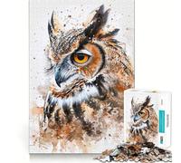 Puzzle de 1000 pièces avec Hibou, Animaux Mignons et Amusants, idéal pour Les Adolescents Renforce la mémoire, favorise la détente et Offre Un Cadeau Classique de qualité (38x52cm)