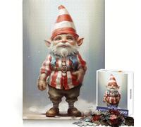 Puzzle de 1000 pièces avec Illustration de GNOME Souriant pour Adolescents, Jouet Intelligent, Temps de détente, découpe précise, Cadeau saisonnier 50x75cm