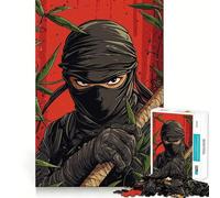 Puzzle de 1000 pièces avec Illustration de Guerrier Ninja, idéal pour Les Adolescents, Stimulant la logique, Anti-Stress, Bords de qualité, Cadeau de Noël (38x52cm)