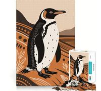 Puzzle de 1000 pièces avec Illustration de Pingouin stylisé, idéal pour Les Adolescents Jeu de logique et de Loisirs Bordure Fine Cadeau Original 38x26cm