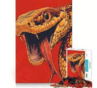 Puzzle de 1000 pièces avec Illustration de tête de Serpent pour Adolescents renforce la mémoire, se détend et s’Amuse Bords Lisses Liste de souhaits du Père Noël (38x52cm)