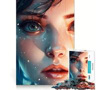 Puzzle de 1000 pièces avec Illustrations de Visages d'anime Jeu de réflexion Stimulant Découpe Experte Artisanat Fascinant pour Les Moments de détente (38x26cm)