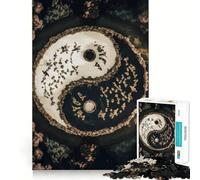Puzzle de 1000 pièces avec Le Symbole Yin Yang,Jeu de réflexion et de précision,Passe-Temps Fascinant pour Les Moments de détente (38x26cm)