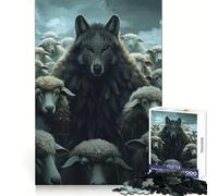 Puzzle de 1000 pièces avec Masque de Loup et Mouton, idéal pour Les Adolescents Stimule la mémoire, Offre Une Distraction Douce et Un Assemblage Ferme Un Cadeau Parfait pour Les fêtes (38x52cm)