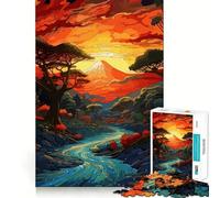 Puzzle de 1000 pièces avec un magnifique paysage japonais, parfait pour les jeux créatifs, comme décoration, pour une stimulation mentale et des heures de détente - Un superbe puzzle (38 x 26 cm)