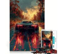 Puzzle de 1000 pièces avec voiture Aston Martin noire, pièces ajustées, jeu cognitif, cadeau, plaisir de jeu confortable, motif de Noël (38 x 26 cm)