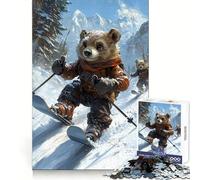 Puzzle de 1000 pièces Aventure Alpine pour Adultes, idéal pour améliorer la mémoire et Passer d'agréables Moments de détente Découpe Laser, Cadeau de Noël (38x52cm)