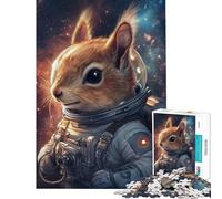 Puzzle de 1000 pièces Aventure de l'écureuil Spatial pour Adolescents défi de Vitesse à la Main Cadeau Unique pour Un Anniversaire ou Noël (38x26cm)