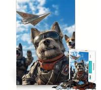 Puzzle de 1000 pièces Aventure des Chiens Pilotes pour Adultes, Puzzle de réflexion, Jouet à Faire à la Maison, Cadeau de Noël idéal (50x75cm)