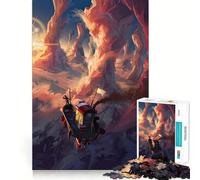 Puzzle de 1000 pièces Aventure en dirigeable dans Un Paysage de Canyon pour Adultes, Impression de qualité, Jeu de société, Cadeau de Noël (50x75cm)