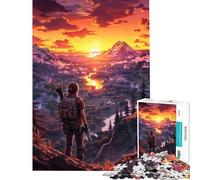 Puzzle de 1000 pièces Aventure épique au Coucher du Soleil Activités Amusantes à la Maison Défi Difficile Jouets Anti-Stress pour Les 14 Ans et Plus (50x75cm)