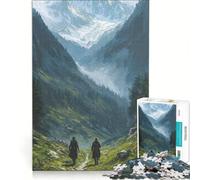 Puzzle de 1000 pièces Aventure sur Un Chemin de Montagne Jeu Familial Assemblage de Motifs avec des pièces de Formes aléatoires Parfaitement emboîtables 38x26cm