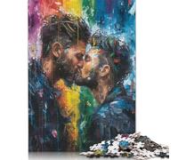 Puzzle de 1000 Pièces Baiser arc-en-ciel pour Adultes, Puzzles en Papier pour Adultes et Adolescents, Puzzle Éducatif de 1000 Pièces (75x50cm)