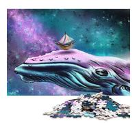 Puzzle de 1000 pièces Baleine de l'espace pour Adultes et Puzzles en Bois, Jeu éducatif Familial, 1000 pièces (75 x 50 cm)