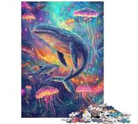 Puzzle de 1000 pièces Baleine et Méduses Thème Ballet Casse-tête pour Adultes Découpe de précision Liste de souhaits avec Le Père Noël Jeu de réflexion Familial (75x50cm/1000 pièces)