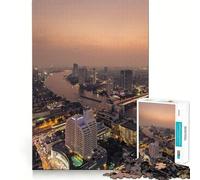 Puzzle de 1000 pièces Bangkok Clean Fit Decor Smart Mind Activity Cozy Time Play Christmas Fun Gift (50 x 75 cm)