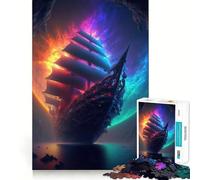 Puzzle de 1000 pièces Bateau Pirate dans l'espace pour Adolescents, Jeu de logique, Jeu de Groupe, découpe de précision, Cadeau Original (38x26cm)