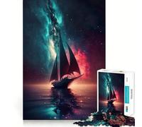 Puzzle de 1000 pièces Bateau Spatial Galactique pour Adolescents Jeu de réflexion, Loisirs, Design Amusant, Assemblage, Cadeau élégant 38x26cm