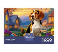 Puzzle de 1000 pièces « Beagle en Pleine Course » en Carton sans poussière, idéal pour Les Amateurs de Puzzles confirmés. Cadeau d'anniversaire Parfait pour Un loisiramusant. 1000 pièces, 52 x 38 cm.