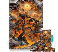 Puzzle de 1000 pièces Beau bonsaï aux découpes Lisses,Jeu cognitif,Cadeau de Jeu Relaxant,Cadeau d'anniversaire (38x26cm)