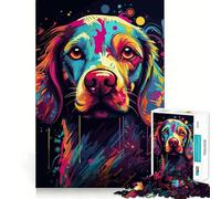 Puzzle de 1000 pièces Beau Chien Bordure Parfaite Jeu Intelligent et Stimulant Jeu Lent et Amusant Cadeau d'anniversaire idéal (38x52cm)