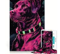 Puzzle de 1000 pièces - Beau chien - Coupe précise - Amusant à penser - Déclenche le temps - Un superbe élément de décoration de Noël pour la maison (38 x 26 cm)
