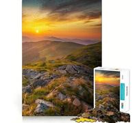 Puzzle de 1000 pièces Beau coucher de soleil d'été avec bords propres Jouet d'adresse créative Passe-temps Facile Grand (38 x 52 cm)