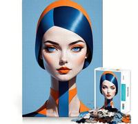 Puzzle de 1000 pièces Beauté féminine éclatante Découpe Laser pour Un Assemblage Parfait Activité de Partage et de Concentration Amusante (50x75cm)