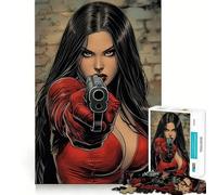 Puzzle de 1000 pièces Beauté séduisante sous la Menace d'une Arme pour Adultes, Puzzle à réfléchir, Jouet à Faire à la Maison, à apprécier, découpe Fine, Cadeau de Noël (38x52cm)